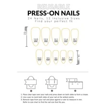 24pcs White Floral Clusters & Soft Green Colorful Painting Nail Strips + 1pc Jelly Gel + 1pc Nail File