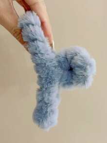 1 Vuốt Tóc Sang Trọng Lớn 11Cm, Vuốt Tóc Thời Trang Cho Mùa Thu Đông Dễ Thương - Màu xanh nhạt - Xem 2