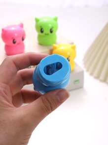 4入組卡通鉛筆刨刀 - 彩色 - 查看 2