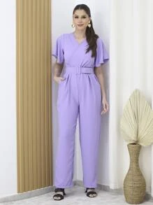 Women Jumpsuits - 紫丁香色 - 查看 1