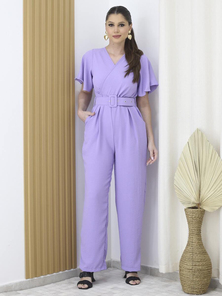 Women Jumpsuits - 紫丁香色 - 查看 1