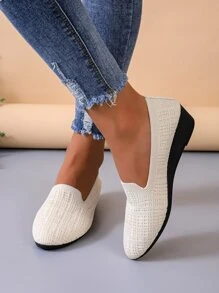 女款透氣坡跟低筒布鞋百搭鞋