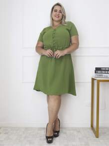 Women Dresses - 軍綠色 - 查看 1