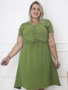Women Dresses - 軍綠色 - 查看 2