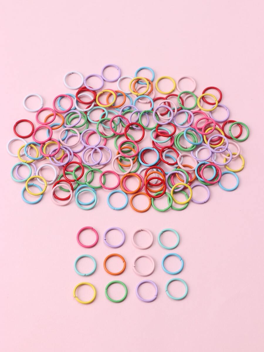 150入組彩色搪瓷閉合跳環,diy金屬鏈接器,用於製作手鍊,項鍊,鑰匙扣等 - 彩色 - 查看 1