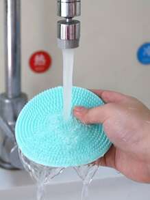 軟矽膠淋浴刷,身體&臉部&短頭髮水洗,沐浴去角質皮膚按摩產品洗滌器,乾皮膚手套發泡球,適合適用於敏感和所有種類的皮膚 - 紫色 - 查看 5