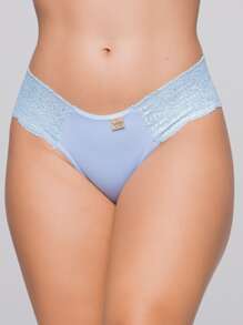 Kit 5 Calcinhas Feminina Conforto Pala Dupla Tanga Ref 314 - Multicolorido - Visão 2