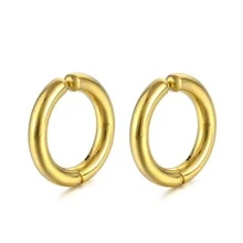 1 Paio Di Orecchini Finti In Acciaio Inossidabile Con Polsino Dell'orecchio Non Perforante, Stile Punk Classico Per Uomini E Donne