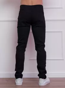 Men Jeans - 黑色 - 查看 3