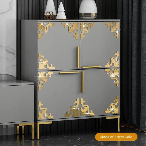 4 pièces autocollants muraux en miroir auto-adhésifs, appliques de cadre en panneau de polystyrène pour murs, portes, meubles. Décorations murales, autocollants, stickers muraux, décalcomanies en vinyle pour la décoration de la maison. Articles de décoration de printemps pour rafraîchir votre maison, stickers de décoration de fête, cadeaux pour anniversaire, remise des diplômes