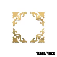 4 pièces Autocollants muraux miroir adhésifs, appliques de coin, cadre en panneau PS, stickers décoratifs pour mur, porte, meuble. Décorations pour la maison, stickers, décalcomanies murales, décalcomanies en vinyle pour décorations de maison, articles de décoration de printemps pour rafraîchir votre maison, stickers de décoration de fête, cadeaux pour anniversaire et remise de diplôme