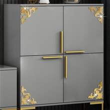 4 pièces Autocollants muraux miroir adhésifs, appliques de coin, cadre en panneau PS, stickers décoratifs pour mur, porte, meuble. Décorations pour la maison, stickers, décalcomanies murales, décalcomanies en vinyle pour décorations de maison, articles de décoration de printemps pour rafraîchir votre maison, stickers de décoration de fête, cadeaux pour anniversaire et remise de diplôme