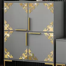 4 pièces Autocollants muraux miroir adhésifs, appliques de coin, cadre en panneau PS, stickers décoratifs pour mur, porte, meuble. Décorations pour la maison, stickers, décalcomanies murales, décalcomanies en vinyle pour décorations de maison, articles de décoration de printemps pour rafraîchir votre maison, stickers de décoration de fête, cadeaux pour anniversaire et remise de diplôme
