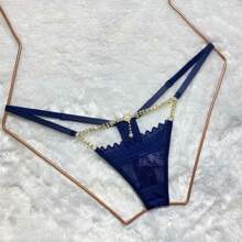 Women Thongs - Màu xanh hải quân - Xem 2