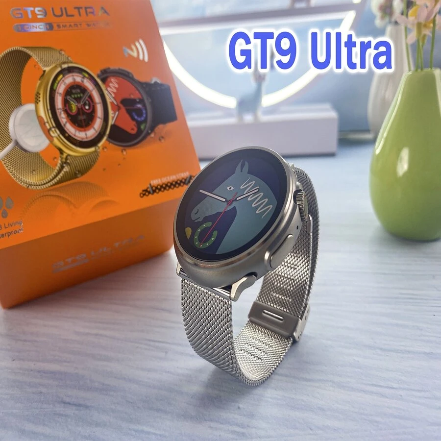 SC&S,SMART WATCH GT9 ULTRA,IP68,WITH 2 STRAP (SILICON AND METALISCO),Smart WATCH,Waterproof Sports - Silver - View 1