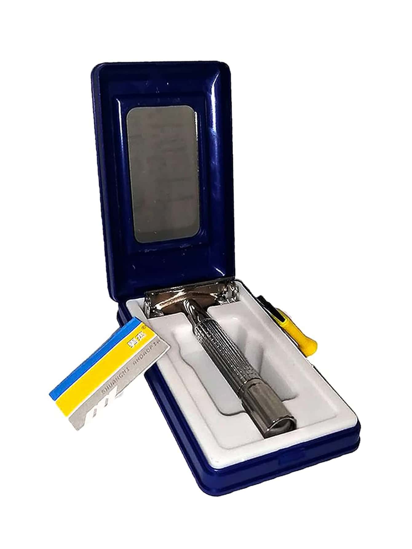 Rastrillo Clásico Barbero Desarmable Ecológico Acero Inox F - Plateado - Ver 1