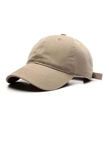 Gorra De Béisbol Con Parte Superior Suave De Color Caqui Para Hombre Con Circunferencia De La Cabeza Ajustable, Adecuada Para Uso Diario Al Aire Libre Para Cabezas Grandes, 1 Ud. - Caqui - Ver 2