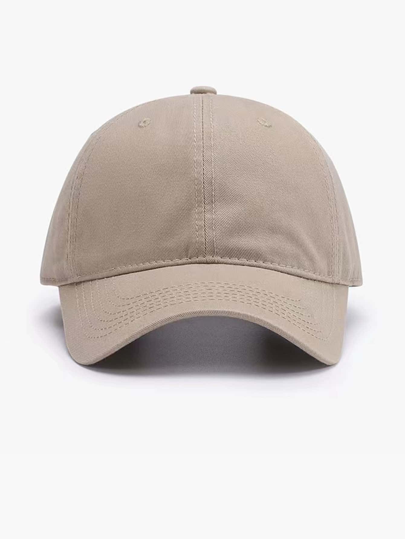 Gorra De Béisbol Con Parte Superior Suave De Color Caqui Para Hombre Con Circunferencia De La Cabeza Ajustable, Adecuada Para Uso Diario Al Aire Libre Para Cabezas Grandes, 1 Ud. - Caqui - Ver 1