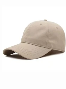 Gorra De Béisbol Con Parte Superior Suave De Color Caqui Para Hombre Con Circunferencia De La Cabeza Ajustable, Adecuada Para Uso Diario Al Aire Libre Para Cabezas Grandes, 1 Ud. - Caqui - Ver 3
