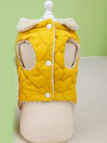 23pcs Sweet Padded Vest Dog Clothes Pet Apparel Puppy Jacket Coat For Cats - Yellow - View 7