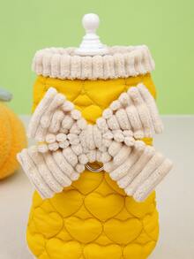 23pcs Sweet Padded Vest Dog Clothes Pet Apparel Puppy Jacket Coat For Cats - Yellow - View 5