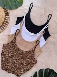 Women Tank Tops & Camis - 米色 - 查看 2