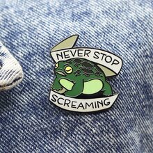 搞笑卡通琺瑯別針-青蛙設計,金屬琺瑯西裝領胸章適用於後背包,服裝,包,夾克,帽-時尚首飾類禮品