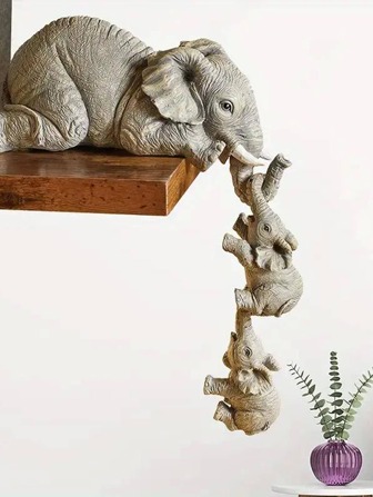 3入組大象和嬰兒大象掛飾套裝