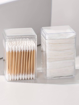 2个透明亚克力收纳盒，可用于存放化妆刷或化妆棉，也可作房间装饰、包袋、化妆包、梳妆台用品、旅行用品、旅行必备品、收纳盒、储物盒、旅行必备品、化妆品收纳盒、化妆包、化妆品收纳盒、收纳盒、洗漱包、桌面收纳盒、化妆品袋、化妆包、化妆品收纳盒、梳妆台配件、化妆包、化妆袋、珠宝盒、化妆刷架、化妆刷架、香水收纳盒、化妆包、女士礼物、圣诞礼物、女士礼物创意