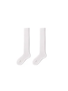 1 par Calcetines de color de caramelo unicolor sobre rodilla - Blanco - Ver 1