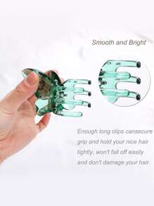 5入組3.3英寸女孩透明蝴蝶髮夾,美麗蝴蝶髮夾髮飾適合女孩和女性 - 彩色 - 查看 5