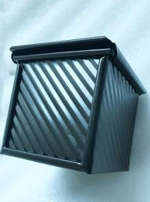 2pcs/Set Aluminum Alloy Non-Stick Toast Bread Box Baking Pan With Lid - Black - View 8