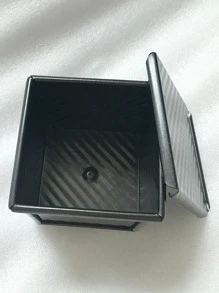 2pcs/Set Aluminum Alloy Non-Stick Toast Bread Box Baking Pan With Lid - Black - View 6