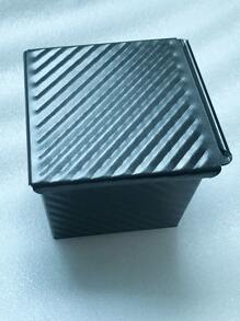 2pcs/Set Aluminum Alloy Non-Stick Toast Bread Box Baking Pan With Lid - Black - View 7