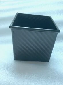 2pcs/Set Aluminum Alloy Non-Stick Toast Bread Box Baking Pan With Lid - Black - View 5