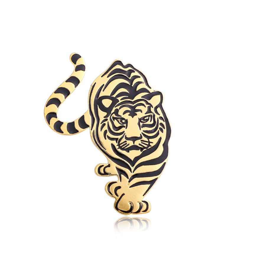 1pc European And American Style Tiger Shaped Brooch Pin For Men And Women SHEIN