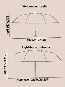 1pc/ Portable Capsule Umbrella, Outdoor Uv Protection Mini Umbrella, 6-8 Bone Design, For Women In Summer To Shield Against Rain And Sun - Apricot - View 2