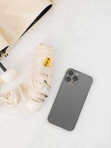 1pc/ Portable Capsule Umbrella, Outdoor Uv Protection Mini Umbrella, 6-8 Bone Design, For Women In Summer To Shield Against Rain And Sun - Apricot - View 5