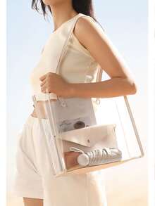 1pc/ Portable Capsule Umbrella, Outdoor Uv Protection Mini Umbrella, 6-8 Bone Design, For Women In Summer To Shield Against Rain And Sun - Apricot - View 7