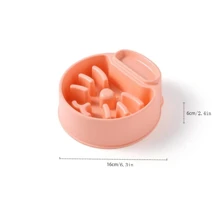 Bol de nourriture lente de forme de dessin animé, grande capacité, bol à eau de compagnie anti-glouton, bol d'alimentation à puzzle à manger lentement, antidérapant, fournitures aléatoires de compagnie, couleur expédition