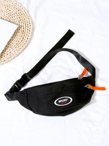 1pc Boys' Fashionable & Simple Waist Bag / Shoulder Bag For Kids