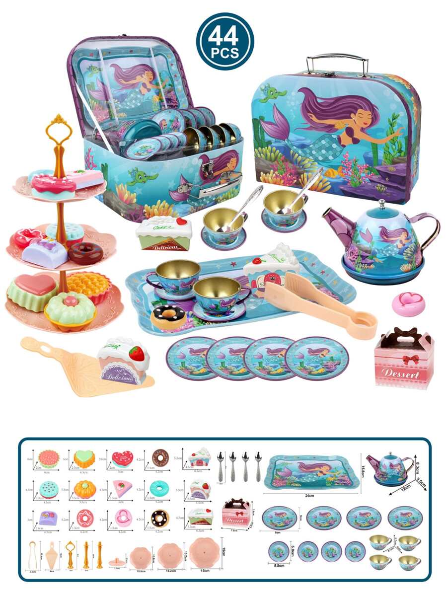Kids Tea Party Set For Little Girl Gifts Pretend Toys - Multicolor - View 1
