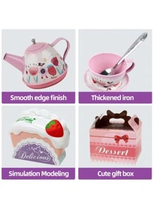 Kids Tea Party Set For Little Girl Gifts Pretend Toys