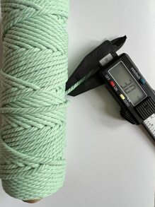 Sợi đan màu 1skein, Sợi đan DIY tối giản cho gia đình - Màu xanh Bạc hà - Xem 4
