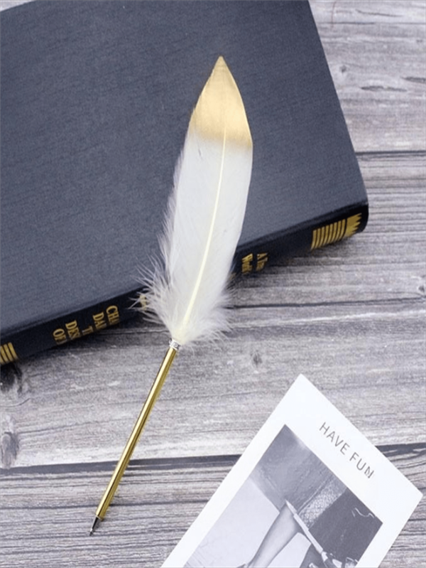 1 Pièce Stylo Bille Créatif Décoré De Plumes - Stylo Plume