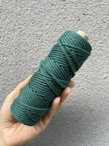 1 rollo 164ft/50m cuerda de color gruesa de 3mm para manualidades - Verde Oscuro - Ver 1