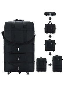 大容量防水旅行包，带轮，可扩展，适合商务旅行、度假，牛津布材质，男女通用，旅行配件，购物车，行李拉杆，手提袋，旅行手提袋，返校季，商务出行，户外活动，度假，运动，旅行必备，秋冬衣物收纳，健身包