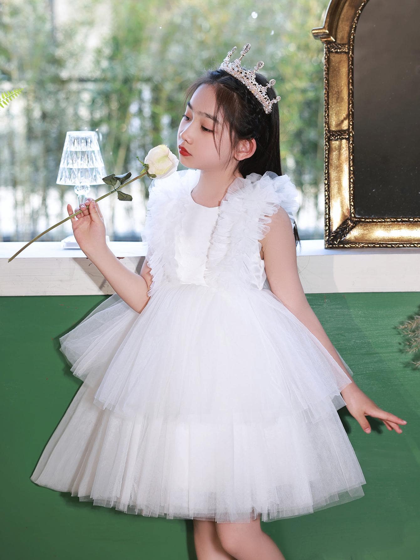 Princess Dress For Young Girls’ Birthday Party, Summer Puffy Tulle