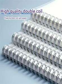 5pcs/set 1200 Pages Coil Notebook With Horizontal Lines For Students, Simple Pp Waterproof Cover, Three Sizes Available: A4, B5, A5 - White - View 6