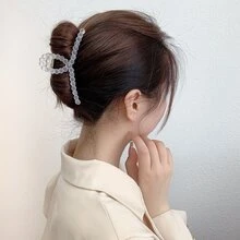 1pc Japanese & Korean Style Candy-colored Hair Clip For Adult, With Matte Texture, Suitable For Spring Hairstyles - Baby Blue - View 3